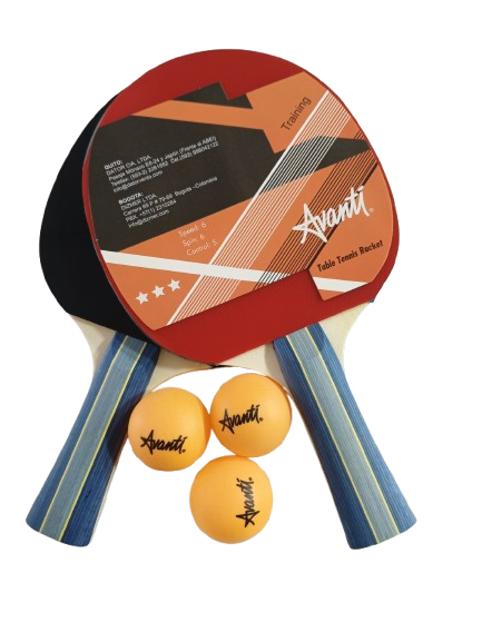 SET 2 RAQUETAS PING PONG AVANTI + 3 BOLAS