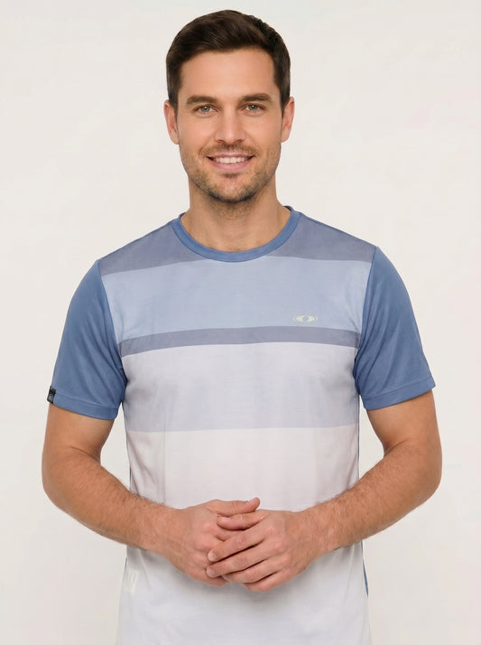 CAMISETA MASCULINA DISEÑO SUBLIMADA CUELLO REDONDO REF:1025-4